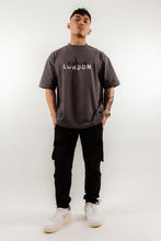 Load image into Gallery viewer, Oversized Avoir London Shadow Print Short Sleeve T-Shirt In Charcoal
