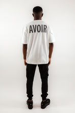 Load image into Gallery viewer, AV Oversized Short Sleeve T-Shirt In White With AVOIR Back Print
