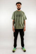 Load image into Gallery viewer, Oversized Short Sleeve T-Shirt In Khaki With AVOIR Print
