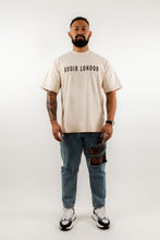 Load image into Gallery viewer, Oversized Avoir London Short Sleeve T-Shirt In Beige
