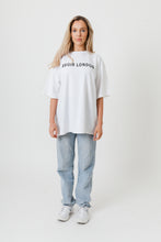 Load image into Gallery viewer, Oversized Avoir London White Short Sleeve T-Shirt
