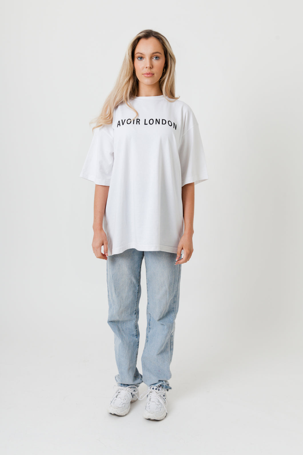 Oversized Avoir London White Short Sleeve T-Shirt