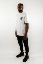 Load image into Gallery viewer, AV Oversized Short Sleeve T-Shirt In White With AVOIR Back Print
